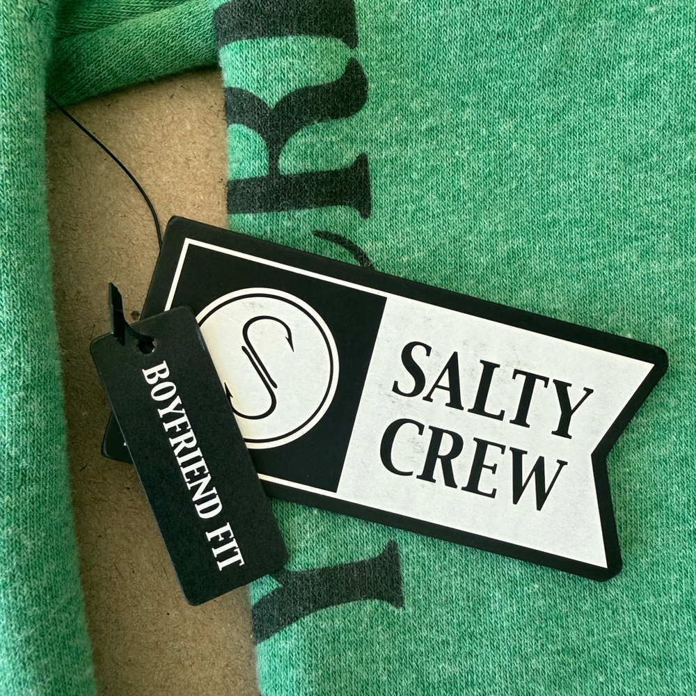 Salty Crew — Boyfriend Fit Green Full-Zip Hooded Sweatshirt — Size XL — NWT - Picture 7 of 16